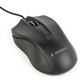 Mouse Gembird MUS-3B-01, 1000 DPI, 3 Butoane, USB, Negru